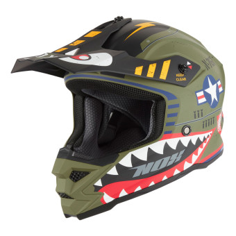 Casque Kinder NOX N761 Fighter Kaki Mat