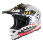 Casque Kinder NOX N761 Fighter Silver Mat