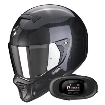 Integral Scorpion EXO-HX1 Carbon SE Black + Kit bluetooth 5R Lite