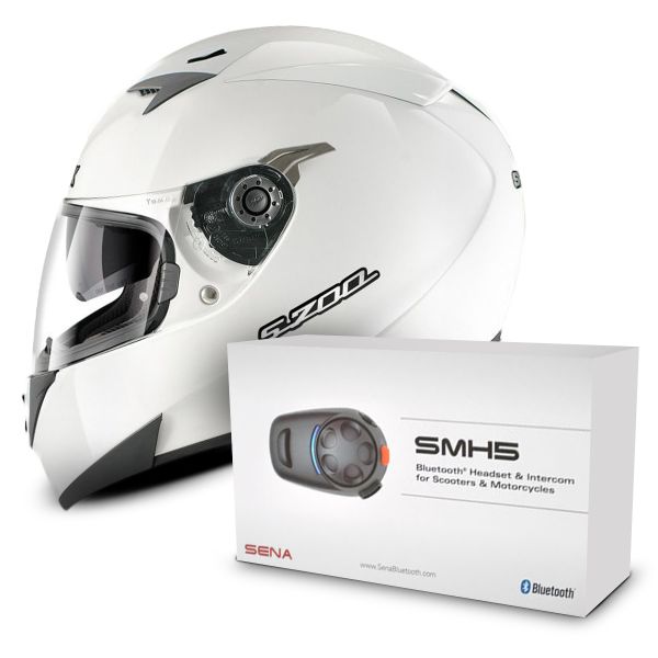 Integral Shark S700 S Prime WHU Pinlock + Sena SMH5 Bluetooth Kit