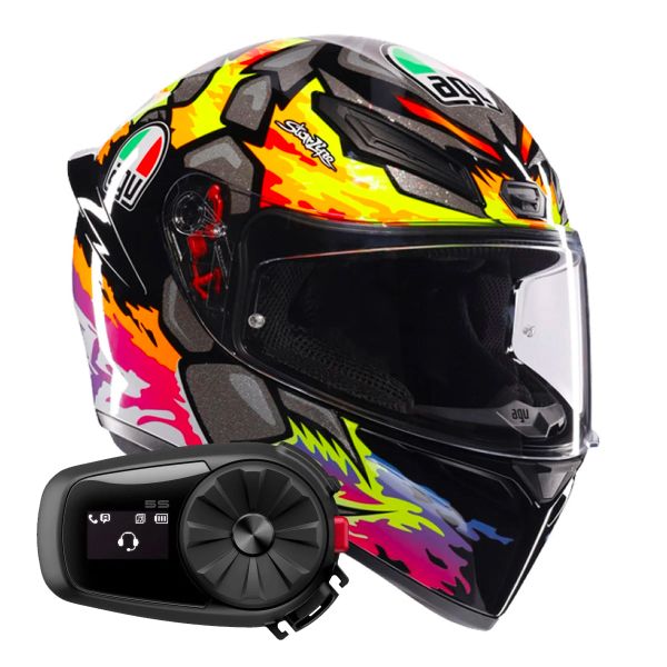 Integral AGV K1 S Replica Bezzecchi 2023 + Kit Bluetooth 5S Solo Integral AGV K1 S Replica Bezzecchi 2023 + Kit Bluetooth 5S Solo