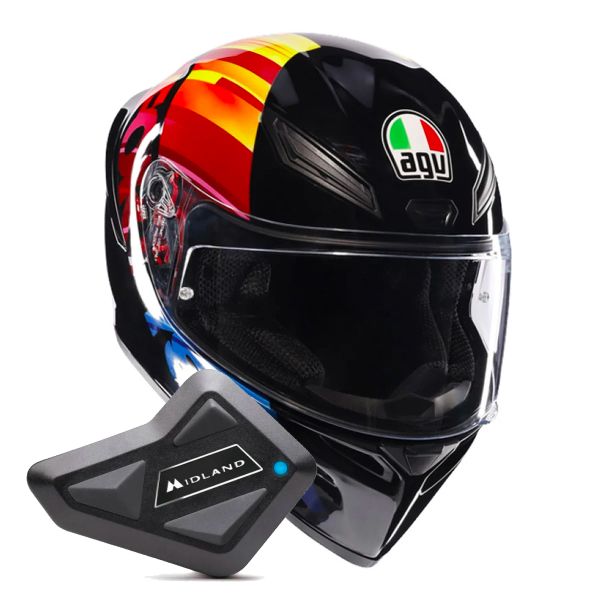 Integral AGV K1 S Replica Pulse 46 + Kit Bluetooth BT Mini