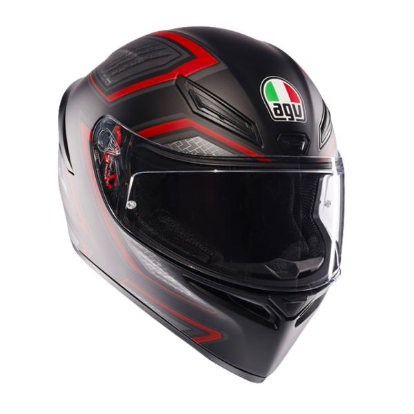 Integral AGV K1 S Sling Matt Black Red Integral AGV K1 S Sling Matt Black Red