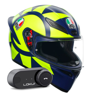 Integral AGV K1 S Top Soleluna 2018 + Kit Bluetooth Lokui K30
