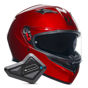 Integral AGV K3 Mono Competition Red + Kit Bluetooth BT Mini