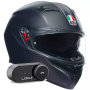 Casque Integral AGV K3 Mono Matt Black + Kit Bluetooth Lokui K30