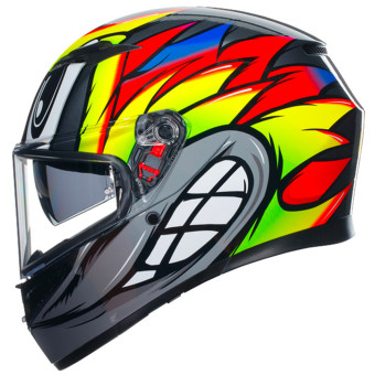 AGV K3 Multi Birdy 2.0 Grey Yellow Red + Kit Bluetooth BT Mini
