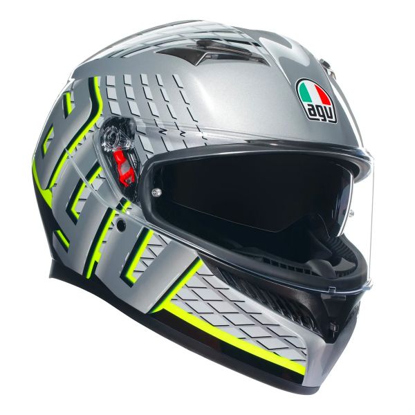 AGV K3 Multi Fortify Grey Black Yellow Fluo + Kit Bluetooth Lokui K30