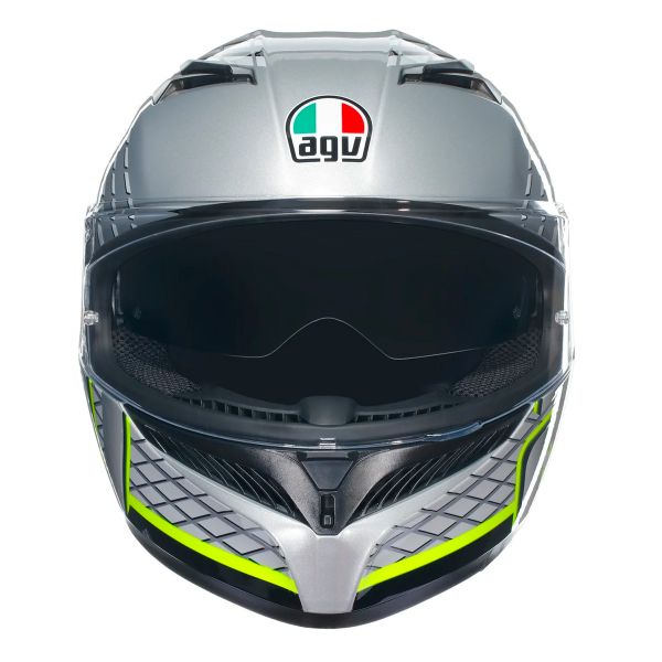 AGV K3 Multi Fortify Grey Black Yellow Fluo + Kit Bluetooth Lokui K30