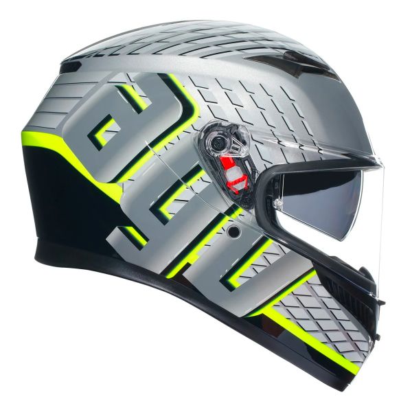 AGV K3 Multi Fortify Grey Black Yellow Fluo + Kit Bluetooth Lokui K30
