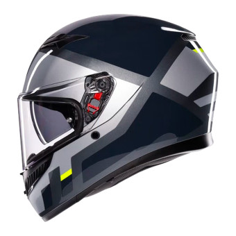 AGV K3 Shade Grey Yellow Fluo + Kit Bluetooth Lokui K30