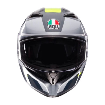 AGV K3 Shade Grey Yellow Fluo + Kit Bluetooth Lokui K30