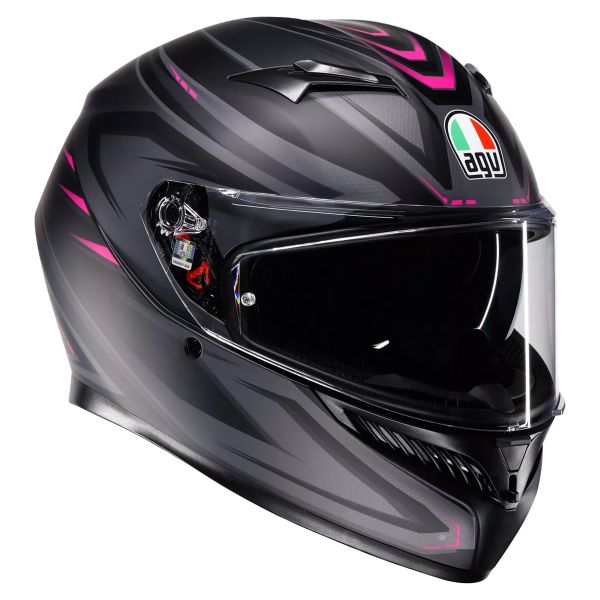 Integral AGV K3 Syth Matt Black Pink