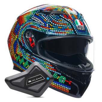 Integral AGV K3 Top Rossi Winter Test 2018 + Kit Bluetooth BT Mini