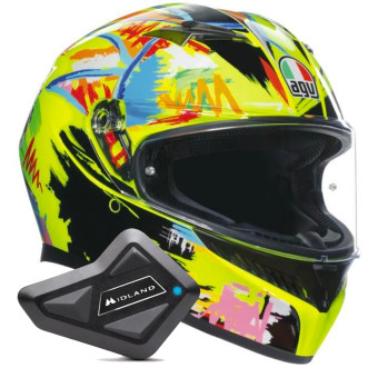 Integral AGV K3 Top Rossi Winter Test 2019 + Kit Bluetooth BT Mini