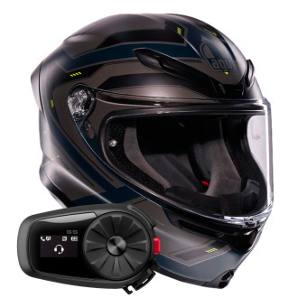 Integral AGV K6 S Enhance Matt Grey Yellow Fluo + Kit Bluetooth 5S Solo