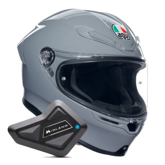 Integral AGV K6 S Mono Nardo Grey + Kit Bluetooth BT Mini