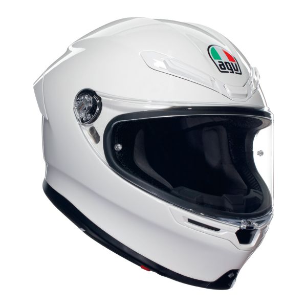 AGV K6 S Mono White + Kit Bluetooth BT Mini