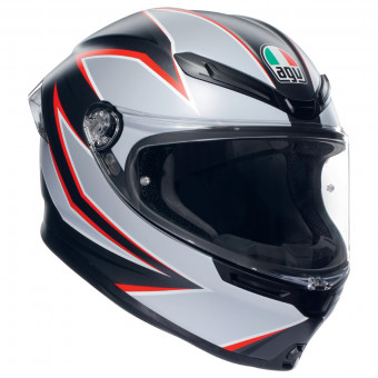 Integral AGV K6 S Multi Flash Matt Black Grey Red