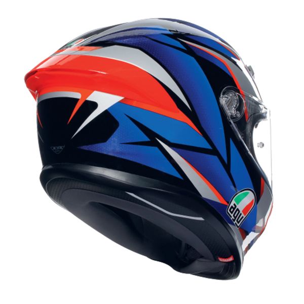 AGV K6 S Multi Slashcut Black Blue Red + Kit Bluetooth Lokui K30