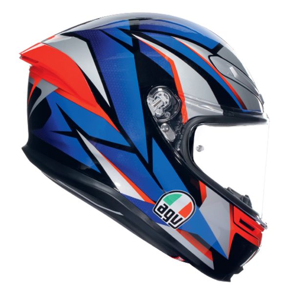 AGV K6 S Multi Slashcut Black Blue Red + Kit Bluetooth Lokui K30