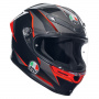 Casque Integral AGV K6 S Multi Slashcut Black Grey Red