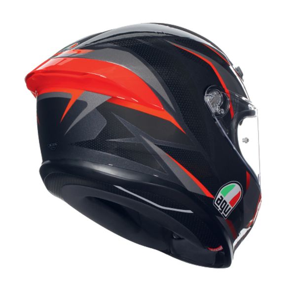 AGV K6 S Multi Slashcut Black Grey Red + Kit Bluetooth Lokui K30