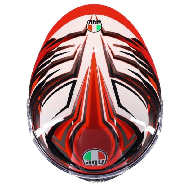 AGV K6 S Reeval White Red Grey + Kit Bluetooth Lokui K30