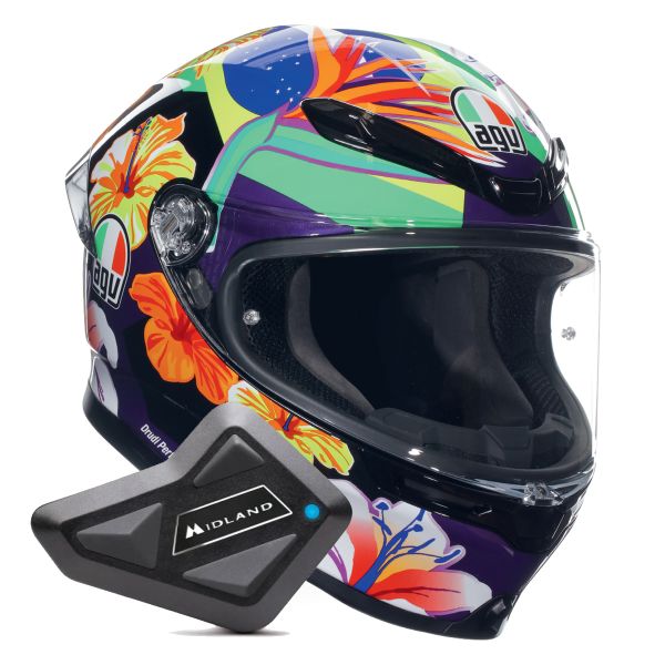 Integral AGV K6 S Replica Morbidelli 2021 + Kit Bluetooth BT Mini