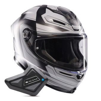 Integral AGV K6 S Ultrasonic Matt Black Grey + Kit Bluetooth BT Mini