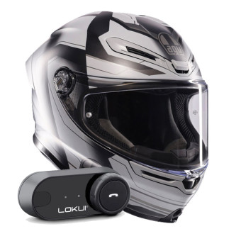 Integral AGV K6 S Ultrasonic Matt Black Grey + Kit Bluetooth Lokui K30