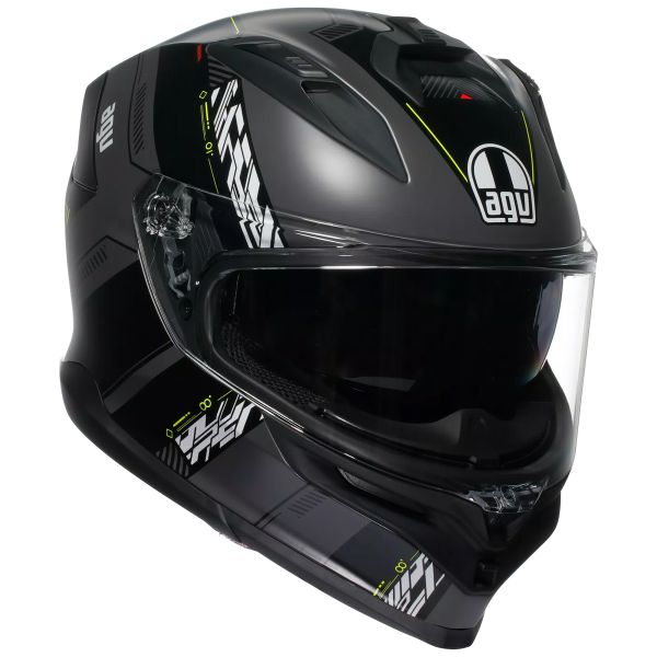 Integral AGV K7 Kyber Matt Grey Yellow Fluo