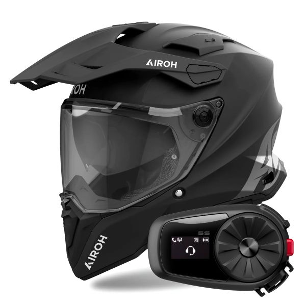 Integral Airoh Commander 2 Color Black Matt + Kit Bluetooth 5S Solo
