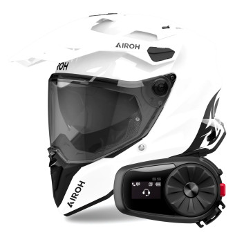 Integral Airoh Commander 2 Color White + Kit Bluetooth 5S Solo