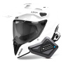 Casque Integral Airoh Commander 2 Color White + Kit Bluetooth BT Mini