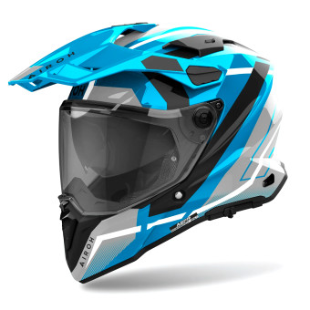 Airoh Commander 2 Mavick Cerulean Blue + Kit Bluetooth BT Mini