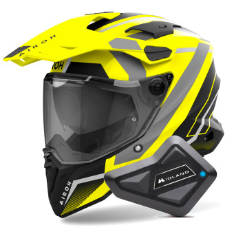 Integral Airoh Commander 2 Mavick Yellow Matt + Kit Bluetooth BT Mini