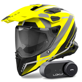 Casque Integral Airoh Commander 2 Mavick Yellow Matt + Kit Bluetooth Lokui K30 Casque Integral Airoh Commander 2 Mavick Yellow Matt + Kit Bluetooth Lokui K30