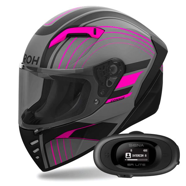 Integral Airoh Connor Achieve Pink Matt + Kit bluetooth 5R Lite Solo Integral Airoh Connor Achieve Pink Matt + Kit bluetooth 5R Lite Solo