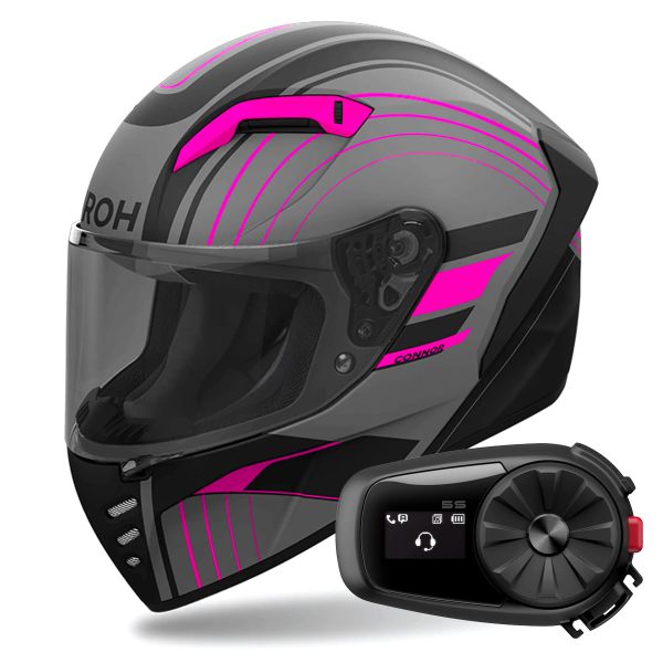 Integral Airoh Connor Achieve Pink Matt + Kit Bluetooth 5S Solo Integral Airoh Connor Achieve Pink Matt + Kit Bluetooth 5S Solo