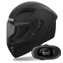 Casque Integral Airoh Connor Color Black Matt + Kit bluetooth 5R Lite Solo