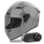 Casque Integral Airoh Connor Color Cement Grey + Kit Bluetooth Lokui K30