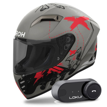 Casque Integral Airoh Connor Desperados Orange Matt + Kit Bluetooth Lokui K30 Casque Integral Airoh Connor Desperados Orange Matt + Kit Bluetooth Lokui K30