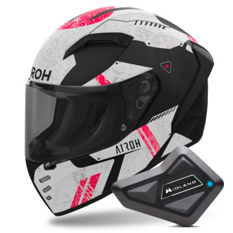 Casque Integral Airoh Connor Omega + Kit Bluetooth BT Mini Casque Integral Airoh Connor Omega + Kit Bluetooth BT Mini