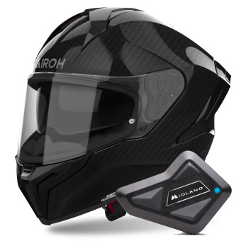 Integral Airoh Matryx Carbon Gloss + Kit Bluetooth BT Mini