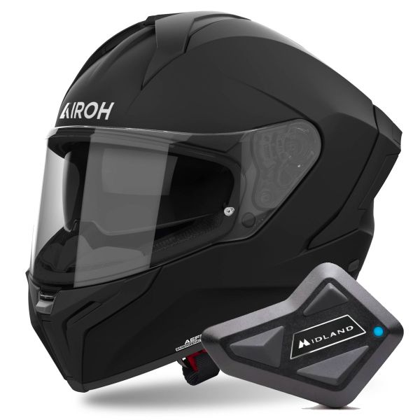 Integral Airoh Matryx Color Black Matt + Kit Bluetooth BT Mini