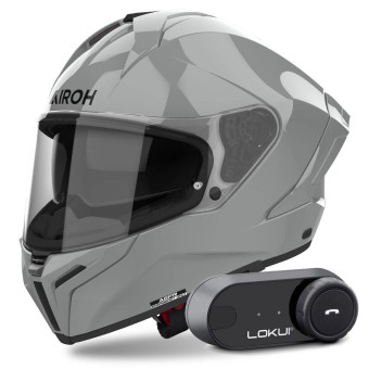 Integral Airoh Matryx Color Cement Grey + Kit Bluetooth Lokui K30