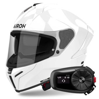 Integral Airoh Matryx Color White + Kit Bluetooth 5S Solo