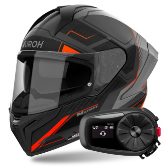 Integral Airoh Matryx Rocket Orange Matt + Kit Bluetooth 5S Solo