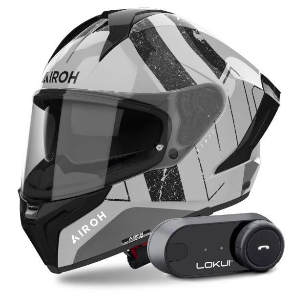 Integral Airoh Matryx Scope Light Grey + Kit Bluetooth Lokui K30